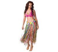 Boland Jupe Hawaïenne 52402 – Raphia env. 80 cm, Verte/Multicolore, Taille Unique, fête de plage