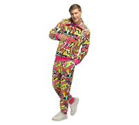 Boland - Kostuum trainingspak street art, blacklight, jaren 80 outfit, joggingpak voor carnaval en themafeesten, foute party outfit, verkleedkostuums