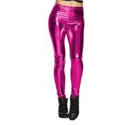 Boland - Leggings métalliques pour le carnaval, le festival, la fête à thème ou la vie quotidienne, pantalon stretch brillant, années 80