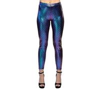 Boland - Leggings sirène, motif écailles, monde sous-marin, déguisement, fête à thème, carnaval, JGA