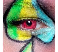 Boland - Lentilles de contact colorées sans correction, 2 pièces Lentilles hebdomadaires, Carnaval, Fête à thème, Halloween