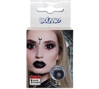 Boland - Lentilles de fête sorcière en silicone - Noir - 2 pièces - Sans correction, hebdomadaires