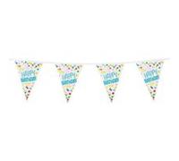 Boland ligne de pavillon Happy Birthday polyéthylène 6 mètres Multicolor G