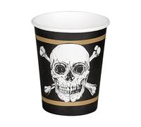 Boland Lot de 10 Gobelets Pirates Noirs 21cl