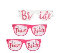 Boland - Lot de 3 lunettes de fête Team Bride pour enterrement de vie de jeune fille ou anniversaire de mariage, lunettes pour mariée ou demoiselle d'honneur