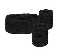 Boland Lot de Bandeaux unicolores Sweat 3 pcs.