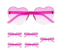 Boland - Lunettes de fête Love & Peace, lot de 6, lunettes pour adultes, lunettes fantaisie, accessoires pour costumes de carnaval, festivals, hippies