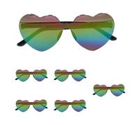 Boland - Lunettes de fête Love & Peace, lot de 6, lunettes pour adultes, lunettes fantaisie, accessoires pour costumes de carnaval, festival, hippie