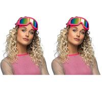 Boland - Lunettes de ski pour les déguisements et les fêtes, lunettes stylées pour les festivals, les carnavals ou les fêtes à thème Apres Ski (Lot de 2)