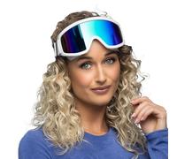Boland - Lunettes de ski pour les déguisements et les fêtes, lunettes stylées pour les festivals, les carnavals ou les fêtes à thème Apres Ski, Blanc