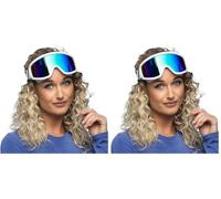 Boland - Lunettes de ski pour les déguisements et les fêtes, lunettes stylées pour les festivals, les carnavals ou les fêtes à thème Apres Ski, Blanc (Lot de 2)