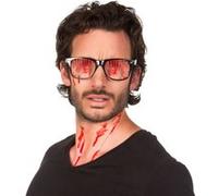 Boland lunettes de soirée Bloody wayfarer polycarbonate noir/rouge Rood G