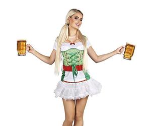 Boland - Maillot Heidi pour Adultes, bierfest, Vert/Blanc, Taille L, 84277