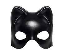 Boland 00253 - Masque pour les yeux de chat noir pour adulte - Demi masque facial unisexe pour carnaval, carnaval, soirée à thème, Halloween