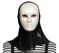 Boland - Masque de mime avec capuche, masque intégral pour adultes, accessoire de costume pour Halloween, carnaval, soirée à thème