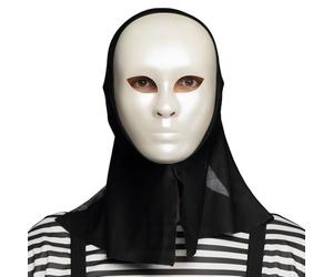 Boland - Masque de mime avec capuche, masque intégral pour adultes, accessoire de costume pour Halloween, carnaval, soirée à thème