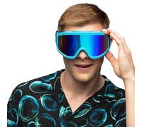 Boland - Lunettes de ski festives pour déguisements Apres Ski - Bleu fluo adulte 02704