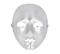 Boland - Masque de visage pantomime pour carnaval ou JGA, accessoire de costume, accessoire pour carnaval, Argent