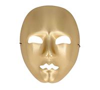 Boland - Masque de visage pantomime pour carnaval ou JGA, accessoire de costume, accessoire pour carnaval, Or