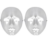 Boland - Masque de visage pantomime pour carnaval ou JGA, accessoire de costume, accessoire pour carnaval (Lot de 2)