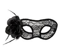 Boland - Masque pour les yeux en dentelle orné de fleurs | Masque de visage élégant pour Halloween, les bals masqués et les soirées à thème