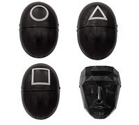 Boland - Masque - Triangle, carré, cercle ou leader, 4 modèles au choix, soldat - garde, joueur, masque facial, masque de jeu coréen, jeu, costume, carnaval, fête à thème