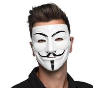 Boland Masque Visage Anonymous Blanc Adulte I Anonyme Protest Hacker Guido I Halloween Carnaval Déguisement Cosplay