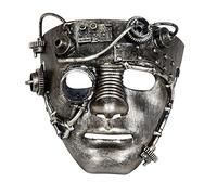 Boland Masque Visage chromé Steampunk Adulte - Argenté/Gris - Taille Unique