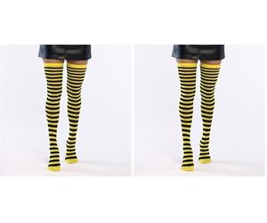 Boland - Medias, mujer, accesorio disfraz, por encima de la rodilla, nylon, carnaval, fiesta de disfraces (Lot de 2)