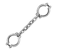 Boland - MENOTTES JEU PRISONNIER EFFET MÉTAL 76CM GRIS - Accessoire de déguisement - Cosplay pour Halloween - Thême(s) :