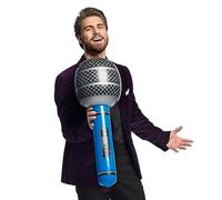 Boland 02803 - Microphone gonflable, 76 cm, Jouet aquatique, Décoration, Décoration de fête pour piscine, fête d'été et fête à thème, Accessoires pour déguisements de carnaval