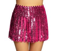 Boland - Minijupe avec paillettes, taille unique pour adultes, ceinture élastique, disco, costume, carnaval, fête déguisée