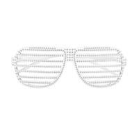 Boland - PAIRE DE LUNETTES SHUTTER BLING BLING BLANC ADULTE