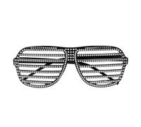 Boland - PAIRE DE LUNETTES SHUTTER BLING BLING NOIR ADULTE