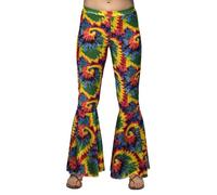 Boland - Pantalon à pattes d'éléphant pour hommes ou femmes, idéal pour le carnaval, le festival ou la fête à thème, pantalon hippie avec une jambe large