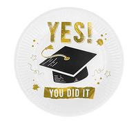 Boland Paquet de 8 Assiettes Diplome en Carton 23cm