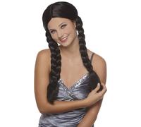 Boland Perruque avec tresses tressées, cheveux synthétiques pour costume de carnaval, coiffure de cheveux synthétiques pour carnaval, fête à thème ou JGA