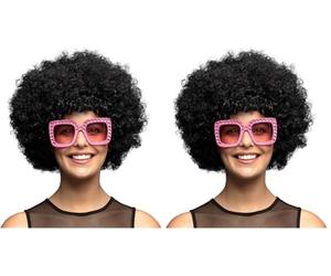 Boland - Perruque bou pour adultes, coiffure courte en cheveux synthétiques, perruque pour le carnaval, Halloween et JGA, accessoires pour les costumes de carnaval (Lot de 2)