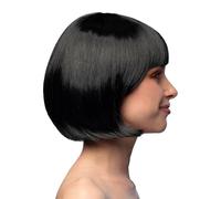 Perruque carré noire - BOLAND - pour femme - coupe au carré - filet élastique