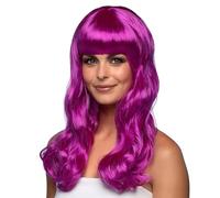 Boland Perruque Chique 85871 – cheveux synthétiques longs et lisses avec frange – Violet