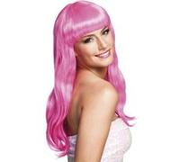 Boland - Perruque Chique, cheveux synthétiques longs et lisses avec frange, coiffure, EM, WM, Accessoire, Costume, Accessoire, Fête foraine, Carnaval