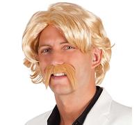 Boland Perruque « Chuck avec moustache » pour adulte, Taille unique