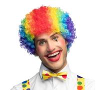 Boland Perruque 85926 – clown colorée bouclée, cheveux synthétiques pour carnaval et soirée à thème