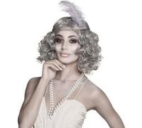 Boland perruque Ghost Flapper ladies 29 x 19 cm polyester gris Grijs G