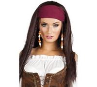 Boland Perruque Pirate Trinity pour femme avec bandana marron/bordeaux G