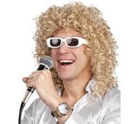 Boland Perruque Singer Hommes avec lunettes Blond G