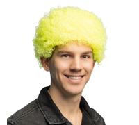 Boland - Perruque UV Curly avec boucles | Perruque bou brille sous la lumière noire, soirée à thème, festival et carnaval, costume de clown