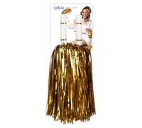 Boland Paire de pompons cheerleading Or avec poignée