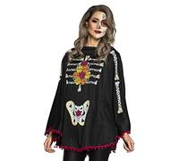Boland - Poncho Halloween Day of the Dead | Haut pour costume, Carnaval et soirée à thème, Día de los Muertos, squelette