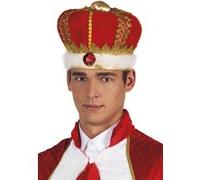 Boland Chapeau Roi Couronne 01237 – Velours rouge, or et pierres précieuses